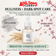 Beauty of Joseon Glow Deep Serum Rice + Alpha-Arbutin 30ml Adilsons creative 02: DULLNESS + DARK-SPOT CARE.