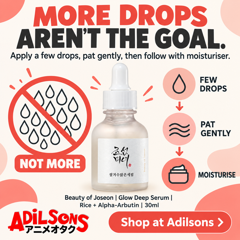 Beauty of Joseon Glow Deep Serum Rice + Alpha-Arbutin 30ml Adilsons creative 03: MORE DROPS AREN'T THE GOAL.