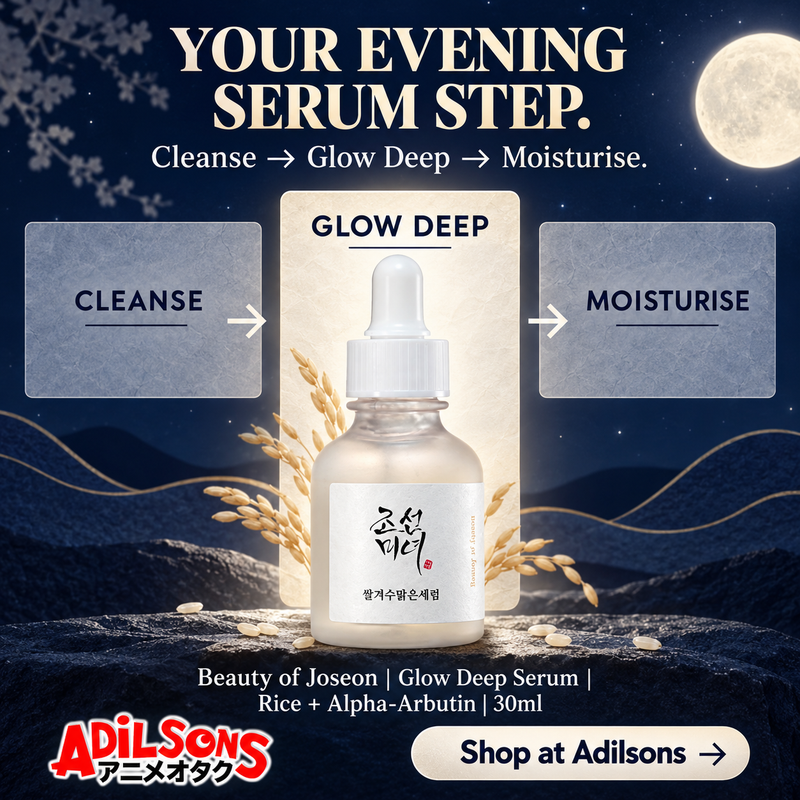 Beauty of Joseon Glow Deep Serum Rice + Alpha-Arbutin 30ml Adilsons creative 04: YOUR EVENING SERUM STEP.
