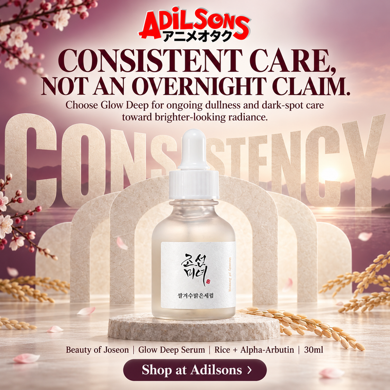 Beauty of Joseon Glow Deep Serum Rice + Alpha-Arbutin 30ml Adilsons creative 15: CONSISTENT CARE, NOT AN OVERNIGHT CLAIM.