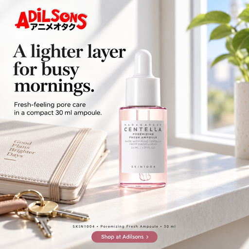 SKIN1004 Poremizing Fresh Ampoule 30ml — Lifestyle relevance: A lighter layer for busy mornings.