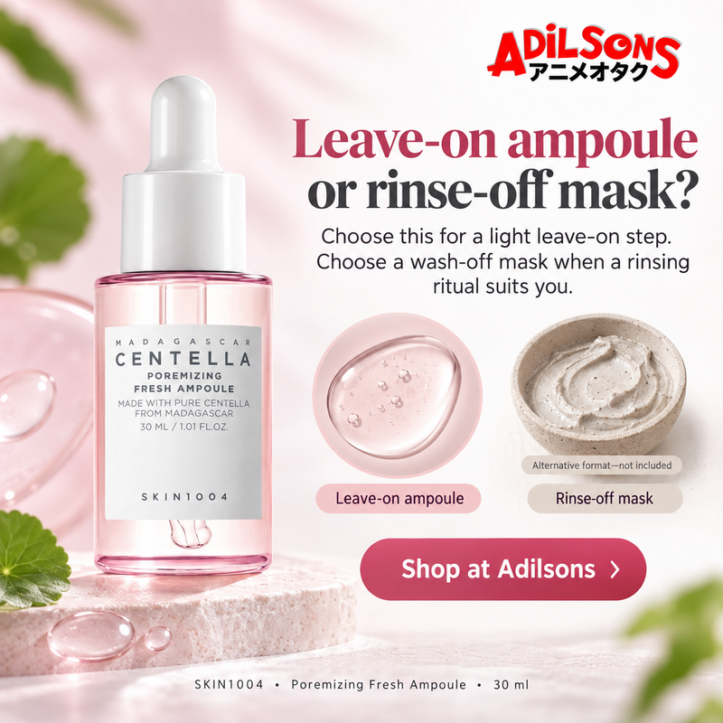 SKIN1004 Poremizing Fresh Ampoule 30ml — Choice comparison: Leave-on ampoule or rinse-off mask?