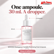 SKIN1004 Poremizing Fresh Ampoule 30ml — Inspection: One ampoule. 30 ml. A dropper.