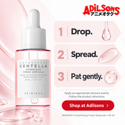 SKIN1004 Poremizing Fresh Ampoule 30ml — Application: Drop. Spread. Pat gently.