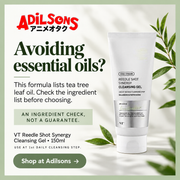 Adilsons Beauty ad for VT Reedle Shot Synergy Cleansing Gel150ml: Avoiding essential oils?