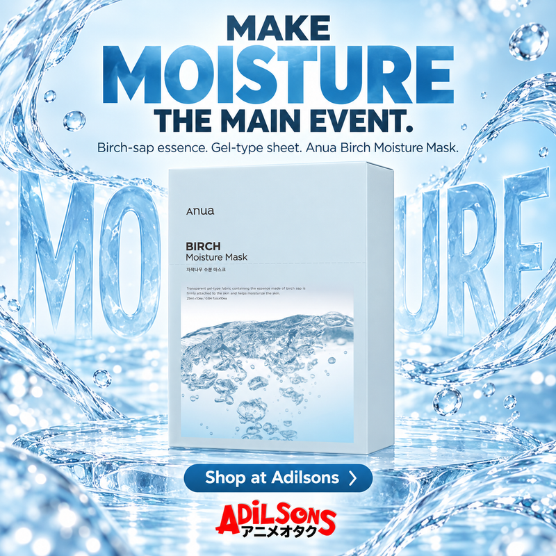 Anua Birch Moisture Mask box: MAKE MOISTURE THE MAIN EVENT.