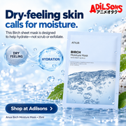 Anua Birch Moisture Mask 25ml individual sheet - Concern to benefit: Dry-feeling skin calls for moisture.