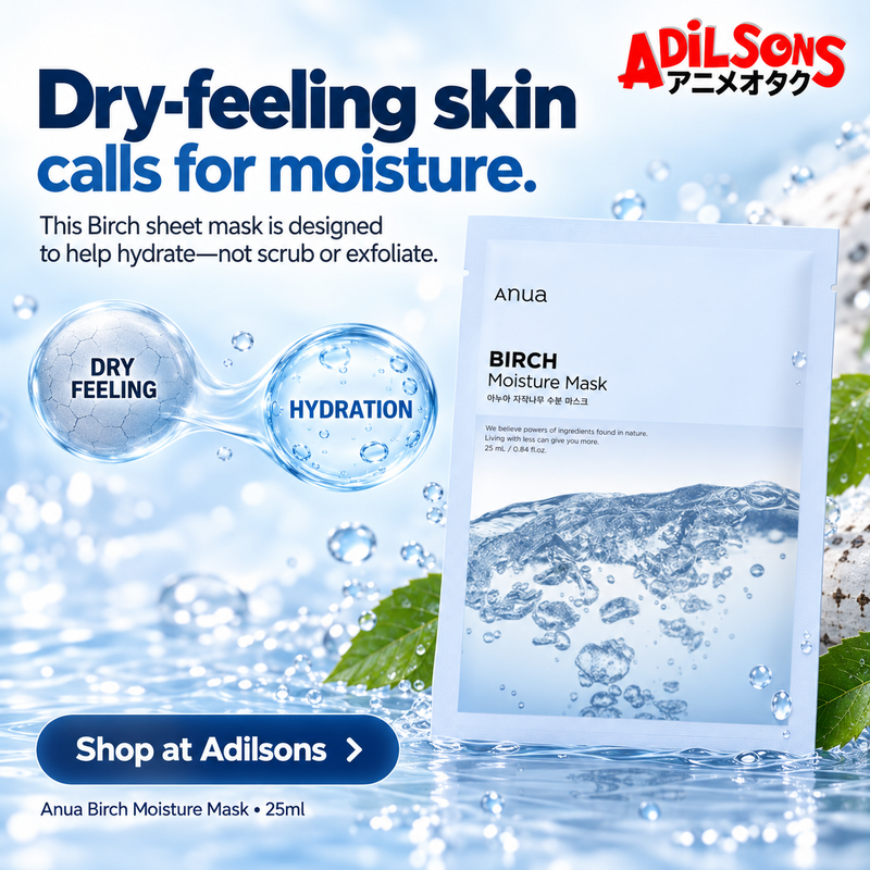 Anua Birch Moisture Mask 25ml individual sheet - Concern to benefit: Dry-feeling skin calls for moisture.