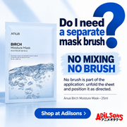 Anua Birch Moisture Mask 25ml individual sheet - Main objection: Do I need a separate mask brush?