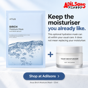 Anua Birch Moisture Mask 25ml individual sheet - Compatibility: Keep the moisturiser you already like.