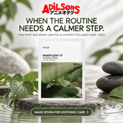 Adilsons creative for Anua Heartleaf 77 Soothing Mask 25ml: WHEN THE ROUTINE NEEDS A CALMER STEP.