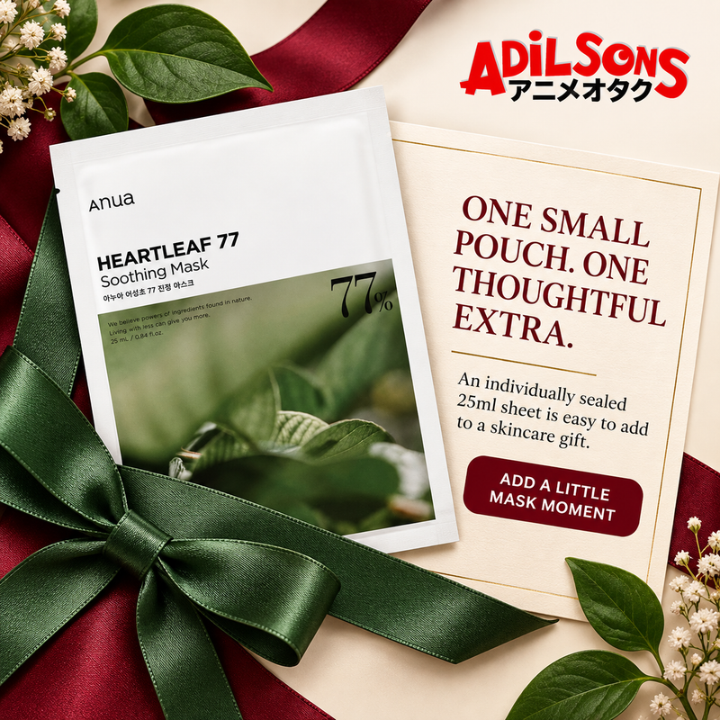 Adilsons creative for Anua Heartleaf 77 Soothing Mask 25ml: ONE SMALL POUCH. ONE THOUGHTFUL EXTRA.