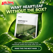 Adilsons creative for Anua Heartleaf 77 Soothing Mask 25ml: WANT HEARTLEAF WITHOUT THE BOX?