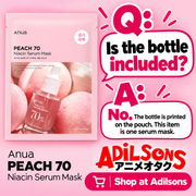 Anua Peach Niacin Serum Mask single pouch - creative 12