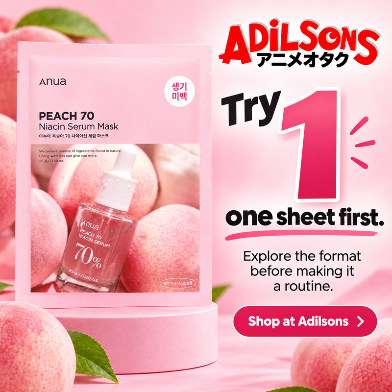 Anua Peach Niacin Serum Mask single pouch - creative 17