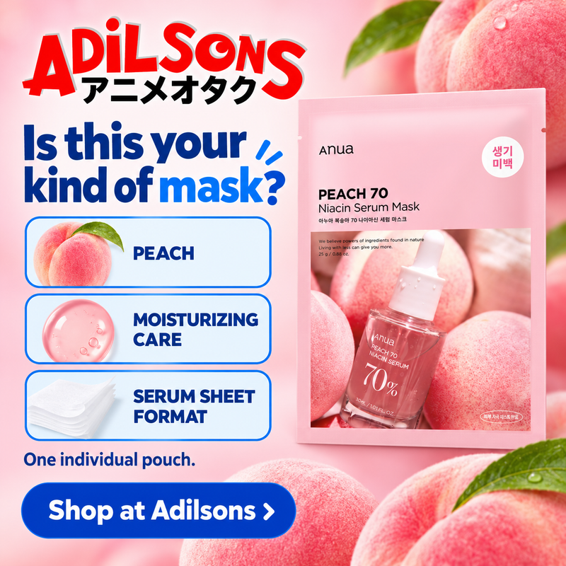 Anua Peach Niacin Serum Mask single pouch - creative 20
