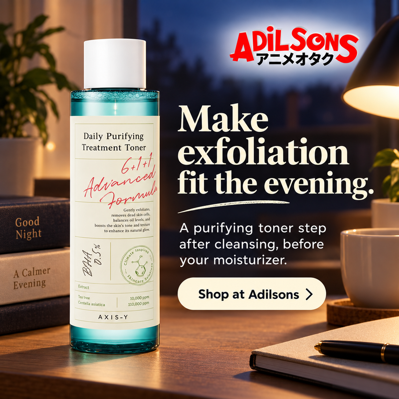AXIS-Y Daily Purifying Treatment Toner200ml: Make exfoliation fit the evening. Shop at Adilsons.