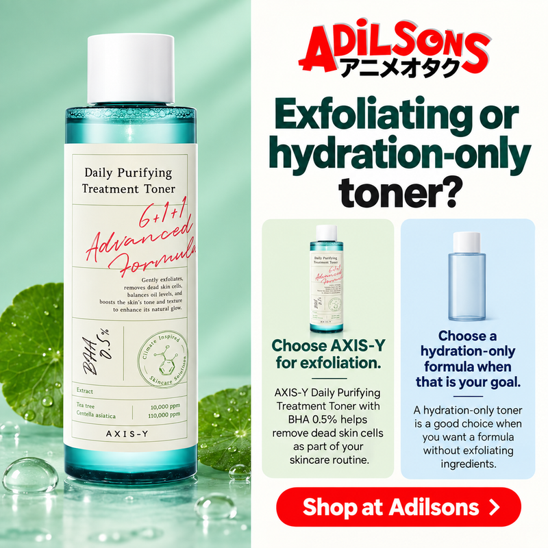 AXIS-Y Daily Purifying Treatment Toner200ml: Exfoliating or hydration-only toner? Shop at Adilsons.