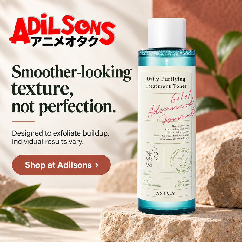 AXIS-Y Daily Purifying Treatment Toner200ml: Smoother-looking texture, not perfection. Shop at Adilsons.