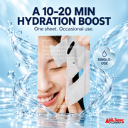 COSRX Hydrium Triple Hyaluronic Water Wave Sheet Mask — core benefit | Adilsons creative 1