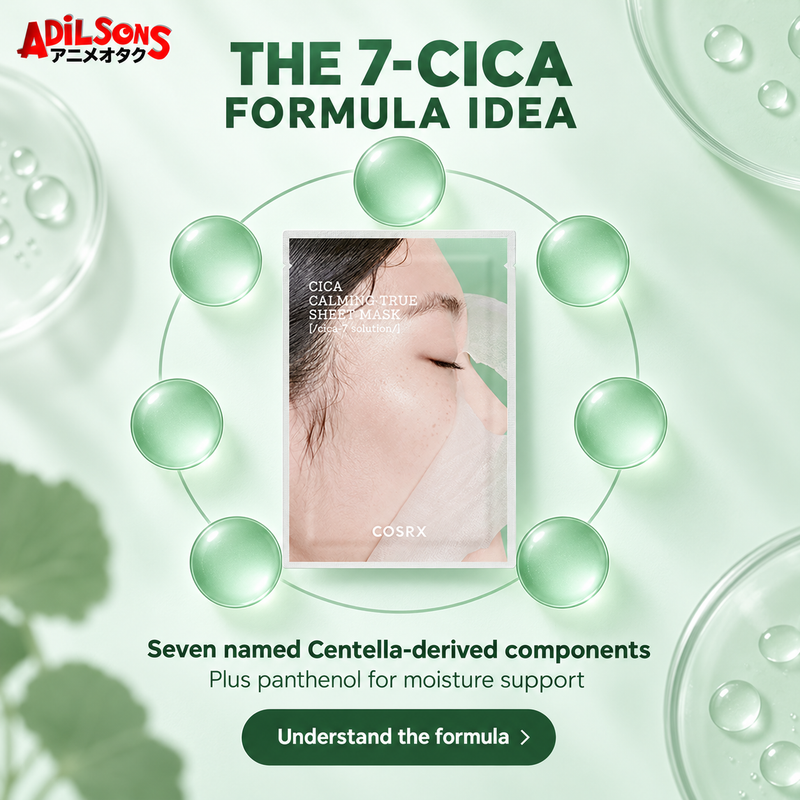 COSRX Pure Fit Cica Calming True Sheet Mask — Formulation rationale | Adilsons creative 5