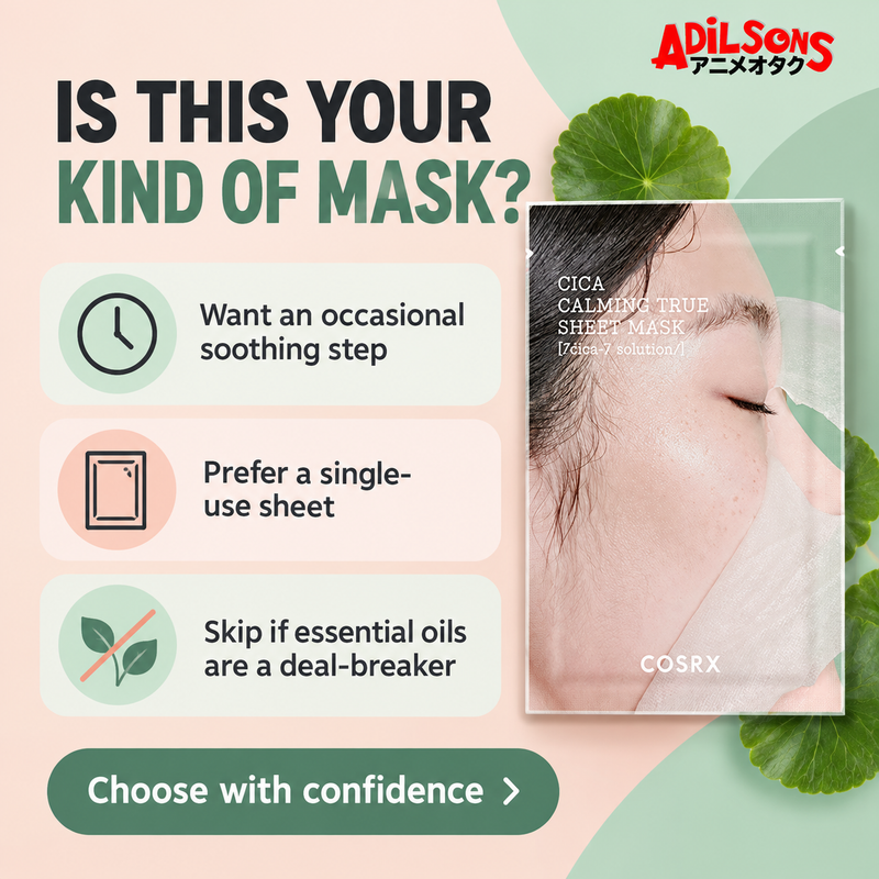COSRX Pure Fit Cica Calming True Sheet Mask — Suitability | Adilsons creative 8