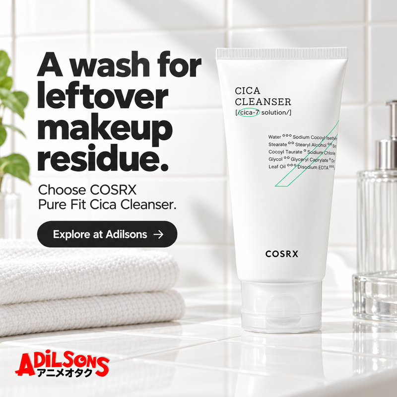 Adilsons creative 11: A wash for leftover makeup residue.