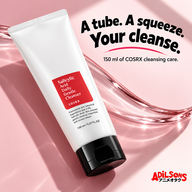COSRX Salicylic Acid Daily Gentle Cleanser 150ml — A tube. A squeeze. Your cleanse.