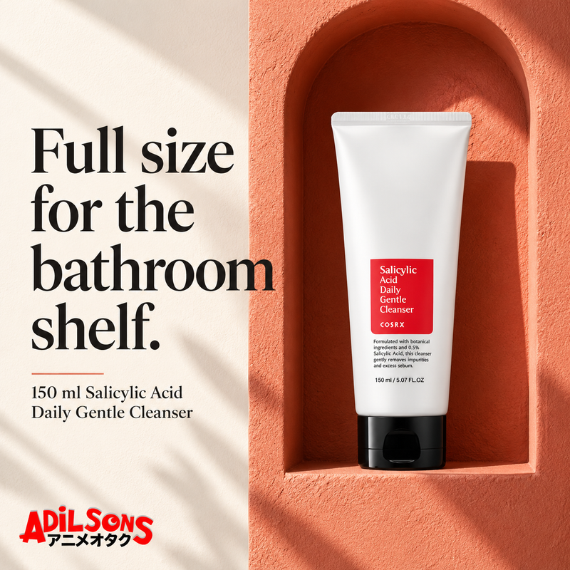 COSRX Salicylic Acid Daily Gentle Cleanser 150ml — Full size for the bathroom shelf.