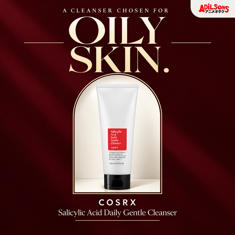 COSRX Salicylic Acid Daily Gentle Cleanser150ml — A cleanser chosen for oily skin.
