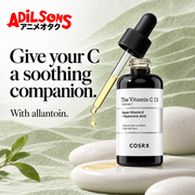 COSRX The Vitamin C 13 Serum 20ml in a sage Adilsons creative highlighting allantoin as a soothing companion.