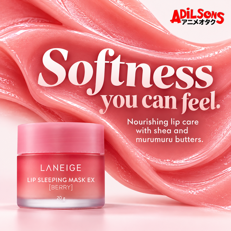 LANEIGE Berry Lip Sleeping Mask EX 20g — Softness you can feel. Nourishing lip care with shea and murumuru butters.