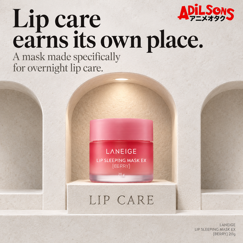 LANEIGE Berry Lip Sleeping Mask EX 20g — Lip care earns its own place. A mask made specifically for overnight lip care.