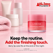 LANEIGE Berry Lip Sleeping Mask EX 20g — Keep the routine. Add the finishing touch. Berry lip care fits at the end of the night.