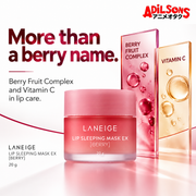 LANEIGE Berry Lip Sleeping Mask EX 20g — More than a berry name. Berry Fruit Complex and Vitamin C in lip care.