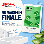 NO WASH-OFF FINALE. Remove the sheet. Pat in the remaining essence.