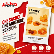 ONE SACHET. ONE MOISTURE SESSION. A ready-portioned Honey mask for one complete use.
