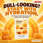 DULL-LOOKING? START WITH HYDRATION. The Honey mask helps leave skin looking fresh and radiant.