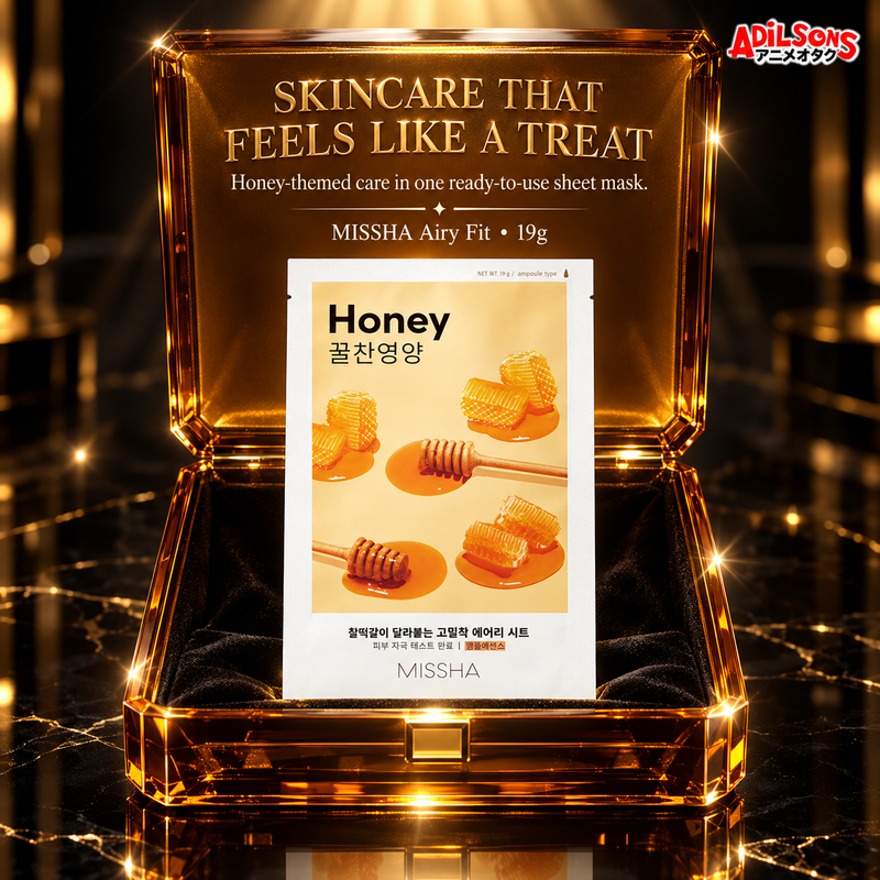 SKINCARE THAT FEELS LIKE A TREAT. Honey-themed care in one ready-to-use sheet mask.