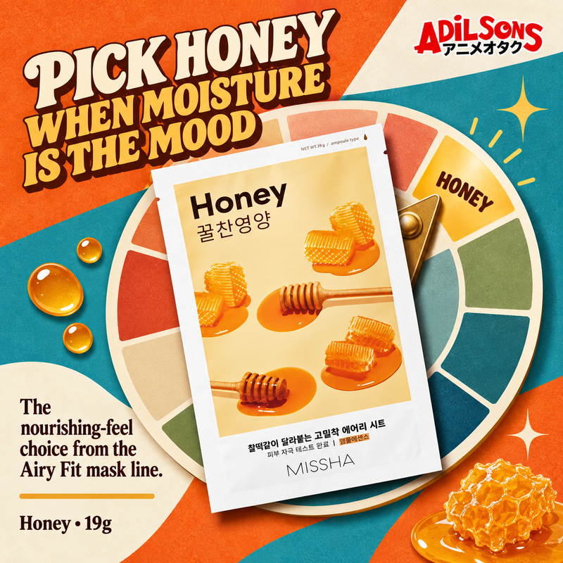 PICK HONEY WHEN MOISTURE IS THE MOOD. The nourishing-feel choice from the Airy Fit mask line.