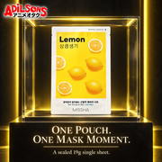 MISSHA Airy Fit Lemon sheet mask creative: ONE POUCH. ONE MASK MOMENT. A sealed 19g single sheet.