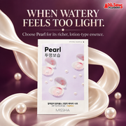 MISSHA Airy Fit Sheet Mask Pearl — WHEN WATERY FEELS TOO LIGHT. Choose Pearl for its richer, lotion-type essence.