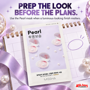 MISSHA Airy Fit Sheet Mask Pearl — PREP THE LOOK BEFORE THE PLANS. Use the Pearl mask when a luminous-looking finish matters.