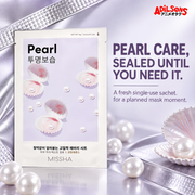MISSHA Airy Fit Sheet Mask Pearl — PEARL CARE, SEALED UNTIL YOU NEED IT. A fresh single-use sachet for a planned mask moment.