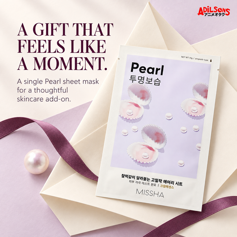 MISSHA Airy Fit Sheet Mask Pearl — A GIFT THAT FEELS LIKE A MOMENT. A single Pearl sheet mask for a thoughtful skincare add-on.