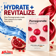 HYDRATE + REVITALIZE. One Pomegranate mask. Two reasons to make time for it.