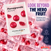 LOOK BEYOND THE HERO FRUIT. Trehalose joins pomegranate in the ingredient list.