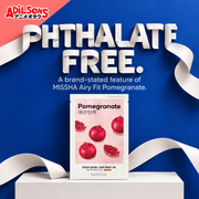 PHTHALATE FREE. A brand-stated feature of MISSHA Airy Fit Pomegranate.