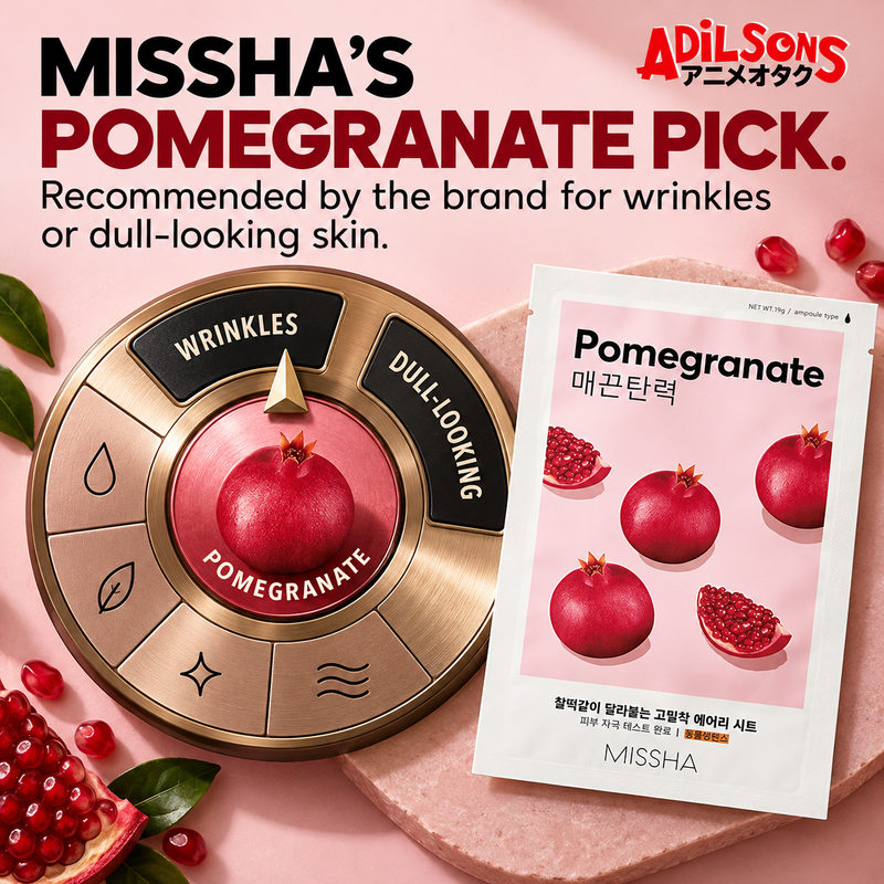 MISSHA’S POMEGRANATE PICK. Recommended by the brand for wrinkles or dull-looking skin.