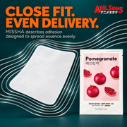 CLOSE FIT. EVEN DELIVERY. MISSHA describes adhesion designed to spread essence evenly.